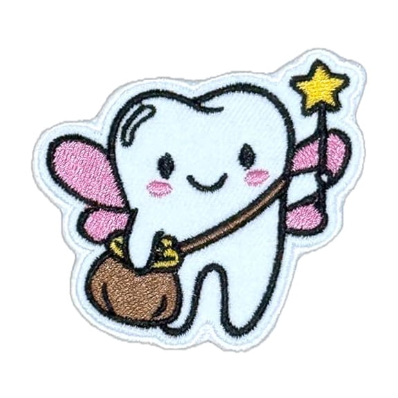 Cute Tooth Fairy Iron On Patches Cute Embroidered Sew On Iron On Patch Badge For Kid Clothes, Backpacks, Diy