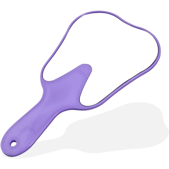 Cute Tooth Shaped Mirror - Handheld Makeup Mirror with Handle for Women & Kids - Lightweight & Smooth