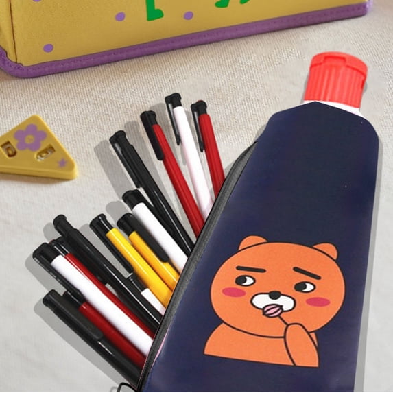 Cute Toothpaste Shaped Pencil Case Pencil Pouch Large Capacity Storage Stationery Organizer for Campus Office