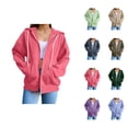 thumbnail image 1 of Cute Tops for Women Women's Solid Color Sweatshirt Women's Hoodies & Sweatshirts Casual Long Sleeve Pullover Hoodie Lightweight Comfortable Fashion Top For Everyday Wear, 1 of 8