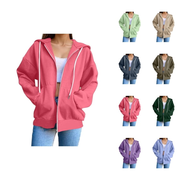 Cute Tops for Women Women's Solid Color Sweatshirt Women's Hoodies & Sweatshirts Casual Long Sleeve Pullover Hoodie Lightweight Comfortable Fashion Top For Everyday Wear