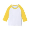 thumbnail image 1 of Cute Tops for Girls Boys 3/4 Sleeve Round Neck Going Out Outfits Colorblock Raglan Sleeve Outfits 3-14 Years, 1 of 7