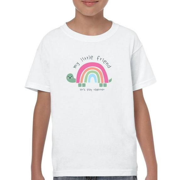 Cute Tortoise Rainbow Shell T-Shirt Juniors -Image by Shutterstock, Small