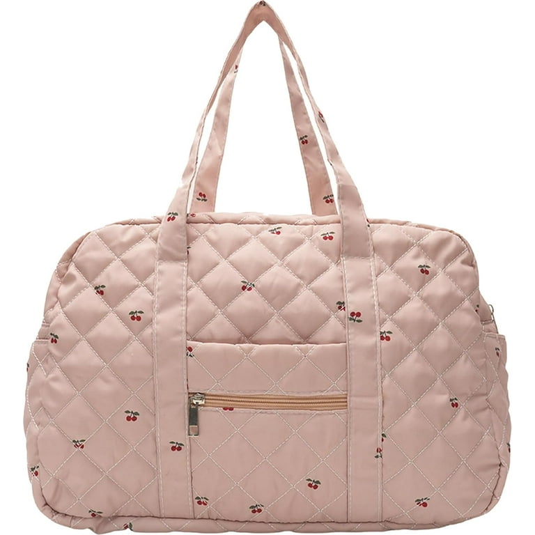 Cute Tote Duffel Bags Women Pink Flower Travel Duffel Bag
