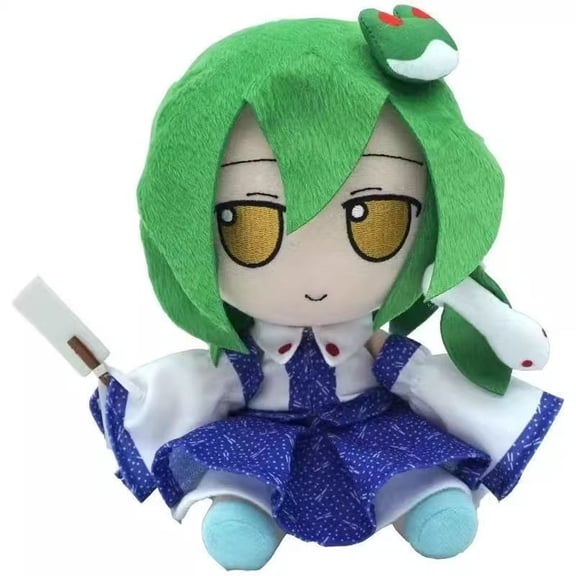 Cute Touhou Project Stuffed Plush Toy, Hakurei Reimu & Komeiji Satori Soft Anime Figure Doll, Desktop Decor Holiday Present for Collectors & Teens