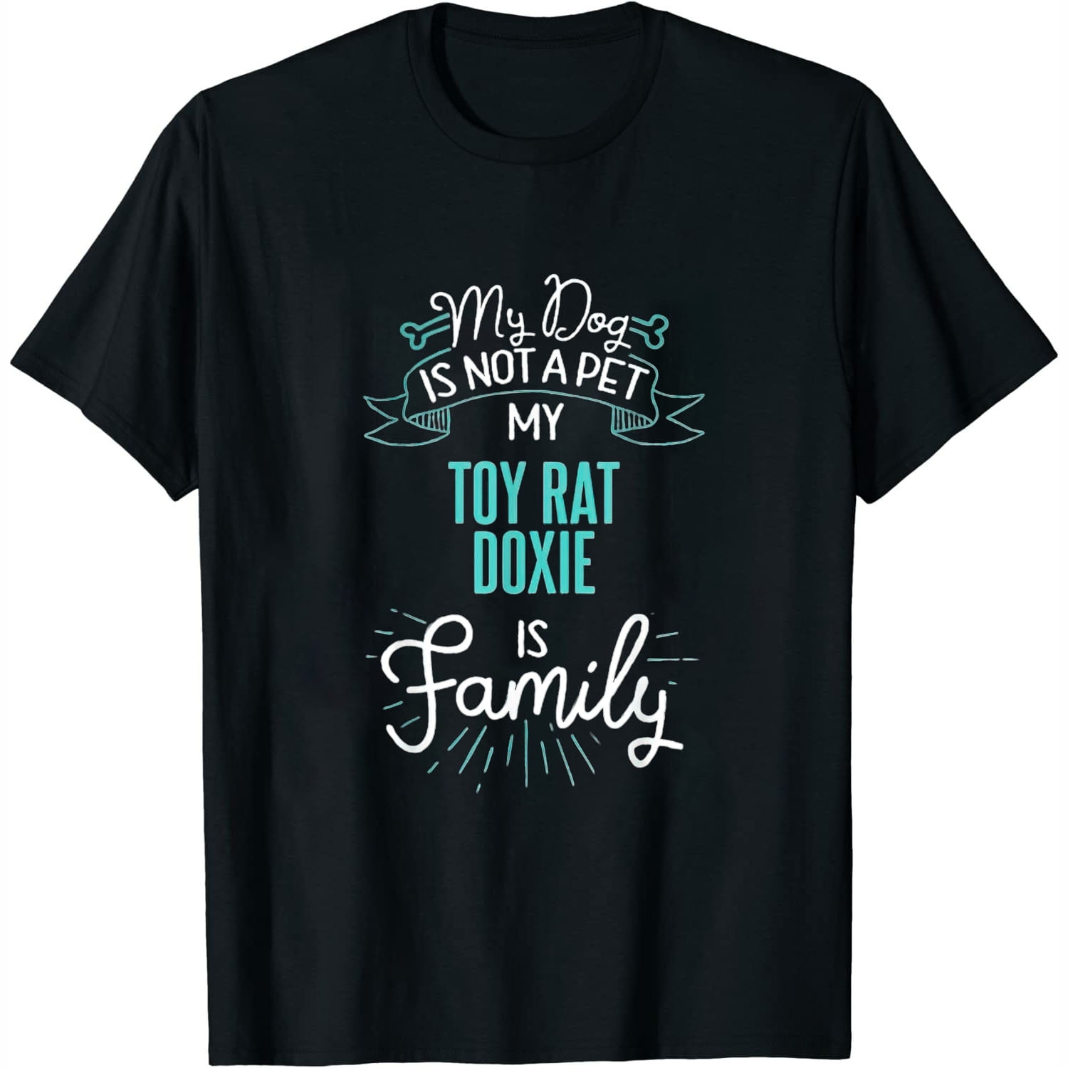 Cute Toy Rat Doxie Design Family Dog Giftn Womens TShirt Black M