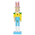 thumbnail image 1 of Cute Traditional Rabbit Wooden Nutcracker 10 Inch Easter Wood Decorative Bunny Figurine Ornament for Spring Home Decor Collectible Gifts (Blue), 1 of 9