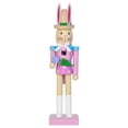 thumbnail image 1 of Cute Traditional Rabbit Wooden Nutcracker 10 Inch Easter Wood Decorative Bunny Figurine Ornament for Spring Home Decor Collectible Gifts (Pink), 1 of 10