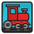 thumbnail image 1 of Cute Train Applique Multi-Color Embroidered Hook & Loop Patch - 3.5 Inch Large, 1 of 5