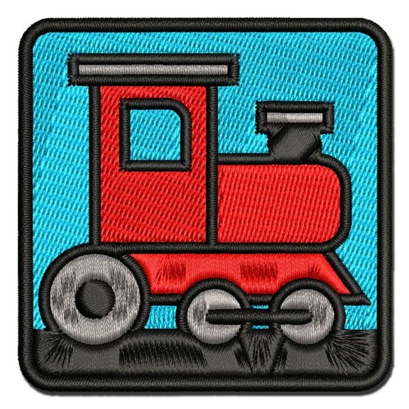 Cute Train Applique Multi-Color Embroidered Iron-On Patch - 2.0 Inch Mini