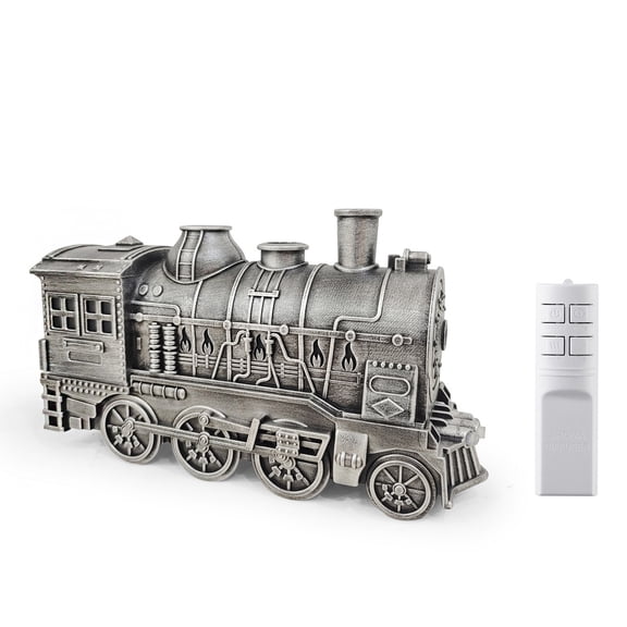 Cute Train Humidifier, Cool Mist Diffuser, Dual Mist Outlets for Even Coverage, Perfect for Office, Bedroom, or Travel, Ideal for All Ages, Silvery
