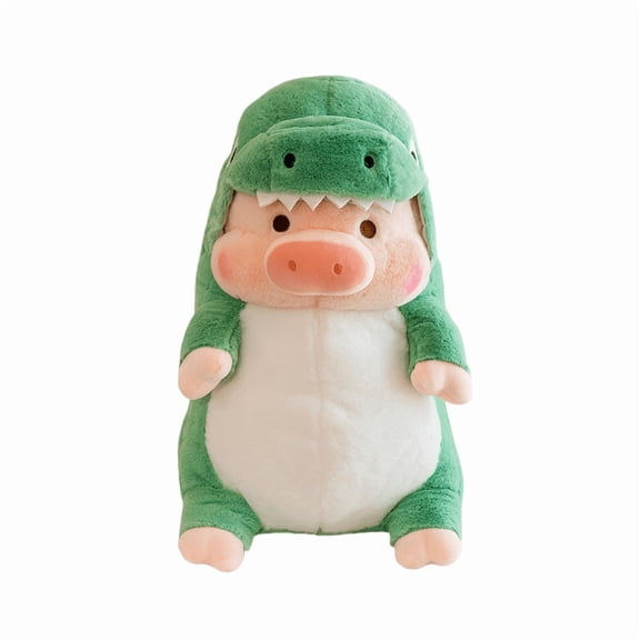 Cute Transforming Pig Plush Toy Soft Bean-Filled Stuffed Animal Convertible Design Cozy Hug Pillow Decorative Plush Doll Gift