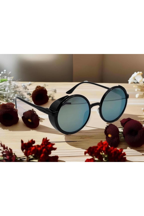 Cute Translucent Steampunk Goggles Glasses Round Sunglasses Emo Retro