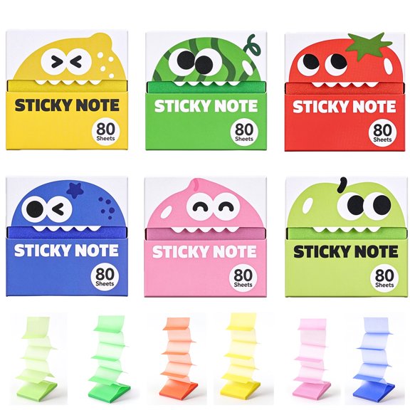 Cute Transparent Glitter Pull-Out Sticky Notes, Sparkly Sticky Notes,6 Box Transparent Glitter Sticky Notes Pads with Strong Adhesion, For Notes, Highlighting, Journaling, Planners Everyday Reminders