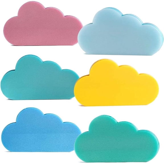 Cute Transparent Sticky Notes Self Adhesive Removable Waterproof Fun Colored Cloud Clear Sticky Notes 6 Pack