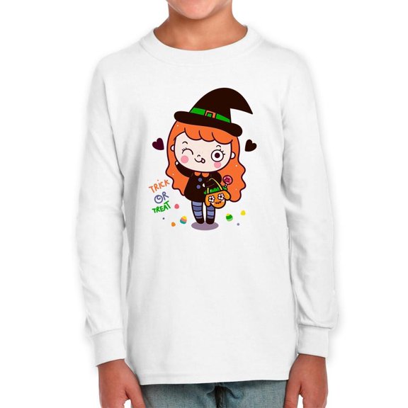 Cute Trick Or Treat Girl Long Sleeve Toddler -Image by Shutterstock,  4 Toddler