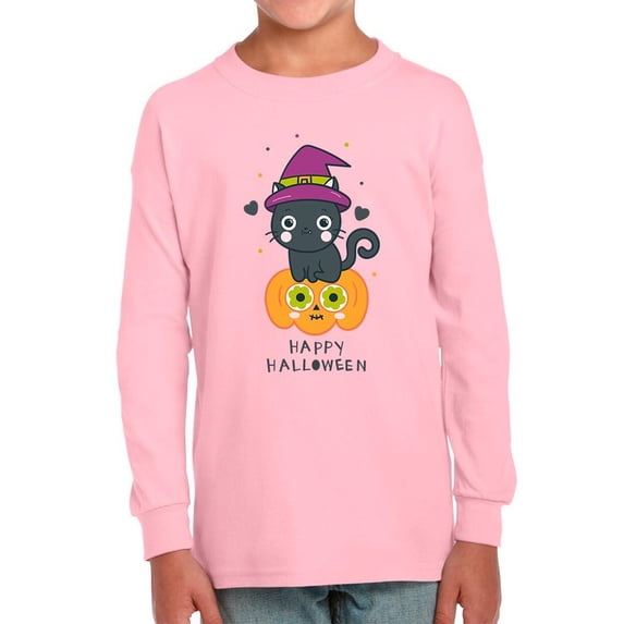 Cute Trick Or Treat Kitten Long Sleeve Toddler -Image by Shutterstock, 3 Toddler