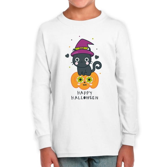 Cute Trick Or Treat Kitten Long Sleeve Toddler -Image by Shutterstock,  4 Toddler