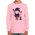 thumbnail image 1 of Cute Trick Or Treat Witch Long Sleeve Toddler -Image by Shutterstock,  3 Toddler, 1 of 4