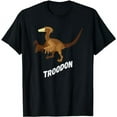 thumbnail image 1 of Cute Troodon Dinosaur Design T-Shirt, 1 of 5