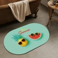 thumbnail image 1 of Cute Tropical Fruits in Beach Super Absorbent Quick-Drying Bathroom Mat Rug, Rubber Non-Slip Bottoms, Easy to Clean,Ultra Thin Bathroom Rugs Fit Under Door and Bathtub(17×27.5Inch), 1 of 6
