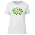 thumbnail image 1 of Cute Tropical Plumeria Flowers T-Shirt Women -Image by Shutterstock, Female Large, 1 of 4