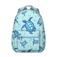 thumbnail image 1 of Cute Tropical Turtle Backpack Waterproof Scratch-Resistant School Bag with Marine Life and Coral Reef Pattern, Breathable Padding, Adjustable Straps for Student and Students, 1 of 5