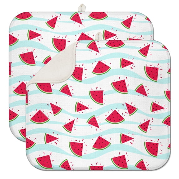 Cute Tropical Watermelon Kitchen Mat – Summer Beach Print, Refreshing Watermelon Design for Fruit Decor