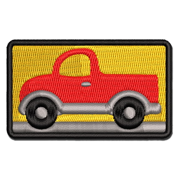Cute Truck Applique Multi-Color Embroidered Iron-On Patch - 3 Inch Medium