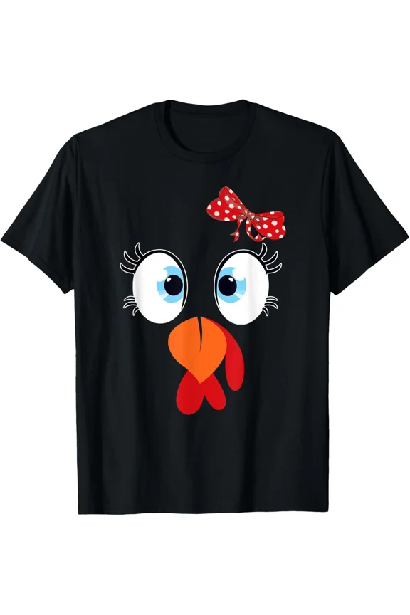 Cute Turkey Face Thanksgiving Im Thankful Family Holiday Food Art Unisex T-Shirt, S-5XL