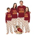 thumbnail image 1 of Cute Turkey Matching Family Thanksgiving Pajamas With Dog, Cotton And Polyester Blend, 2 Piece Set, 1 of 7