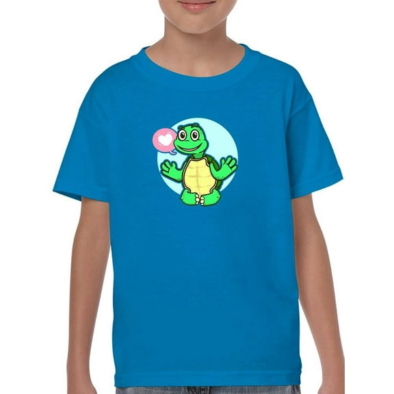 Cute Turtle Cartoon Text Bubble T-Shirt Juniors -Image by Shutterstock,  x-Small
