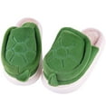 thumbnail image 1 of Cute Animal Slippers: Women Anti-slip Plush Memory Foam Novelty Green Turtle, Comfortable Home Indoor/Outdoor Warm Winter House Shoes, 1 of 5
