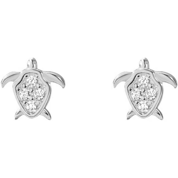 Cute Turtle Stud Earrings 925 Sterling Silver Hypoallergenic for Women Sea Turtle Animal Small Studs Tiny Cartilage Piercing Screw Back Earring Dainty Gift Jewelry Birthday Mother’s Day 20g