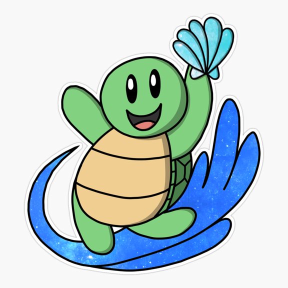 Cute Turtle's Seashell Sticker
