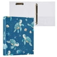 thumbnail image 1 of Cute Turtles Pattern 3 Ring Hardcover Binders 1.5in Round Rings for Letter-Size Folder Paper Organizer Pockets for Office Student Recipe, 1 of 9