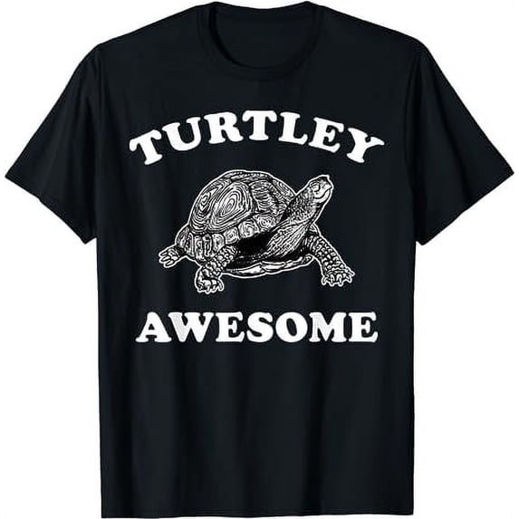Cute Turtley Awesome Totally Awesome Smiling Turtle Pun Top T-Shirt