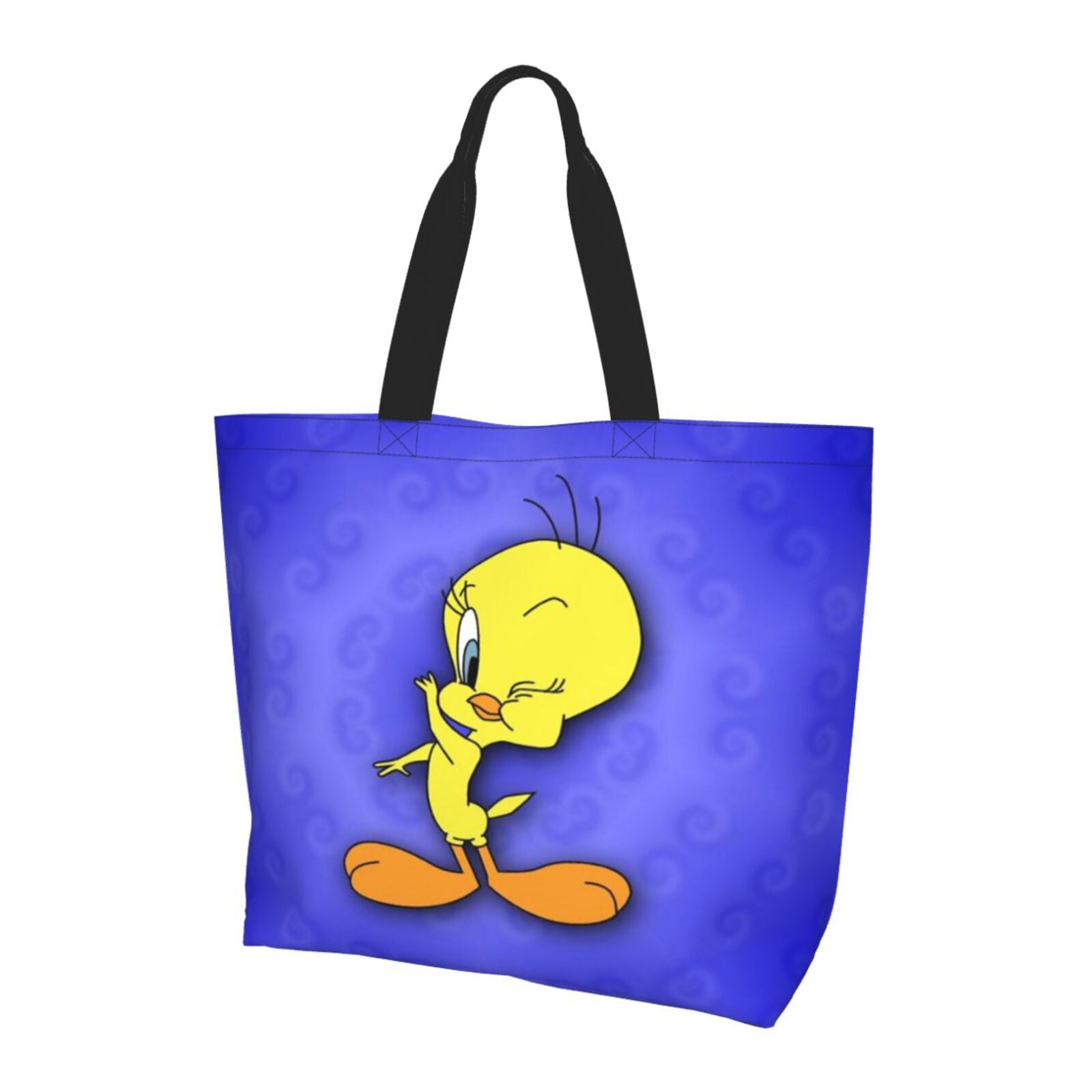 Cute Tweety Bird Extra Large Canvas Tote Bag For Gym Beach Travel Reusable Grocery Shopping Cartoon Portable Storage Bags