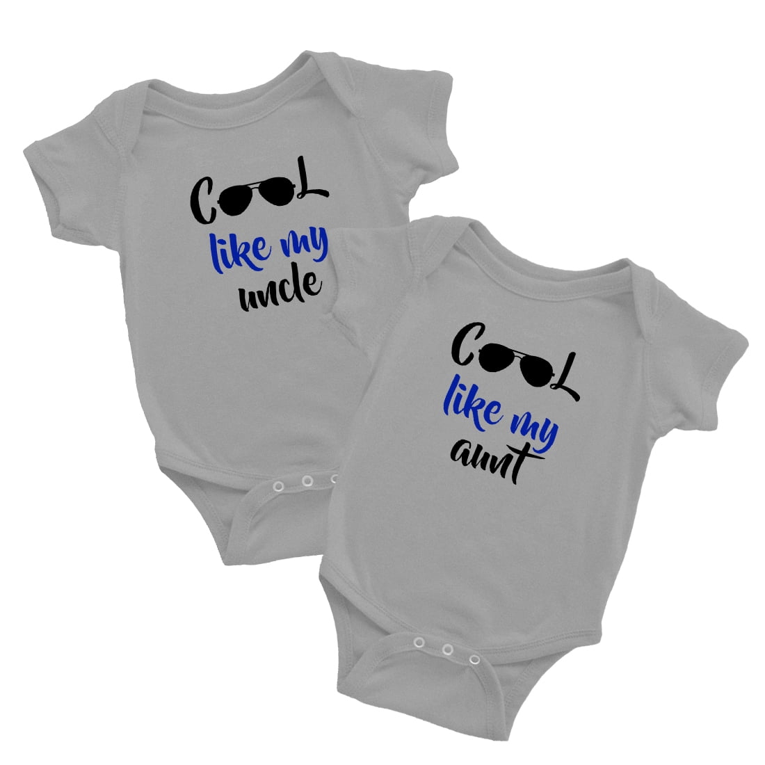 Cute Twins Baby Clothes Cool Like My Aunt and Uncle Twins Baby Clothes Gray 3 6M Walmart