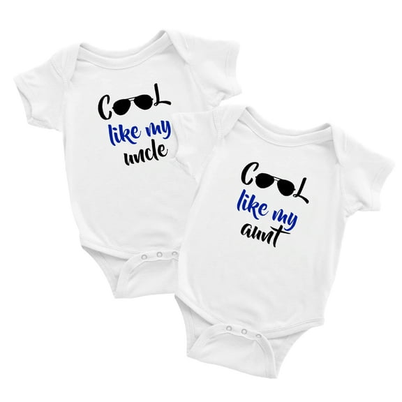 Cute Twins Baby Clothes Cool Like My Aunt and Uncle Twins Baby Clothes (White, 0-3M)