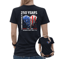 thumbnail image 1 of Cute USA Flag Back Print Independence Day Graphic Tees Women's Oversized T-shirt, 1 of 4