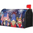 thumbnail image 1 of Cute USA Gnome with Fireworks Mailbox Covers Magnetic Standard Size, Spring Summer Patriotic Magnetic Mailbox Covers Mailbox Wraps Post Letter Box Cover for Holiday Outside Yard Decor 18"x21", 1 of 6