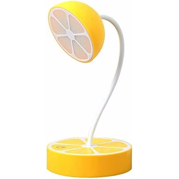 Cute USB LED Desk Lamps for Kids, Cordless Night Light or Reading Light, Home Bedside Touch Switch, 3 Dimmable, 1500mAh Battery, 18LEDs, Flexible Gooseneck(Yellow)