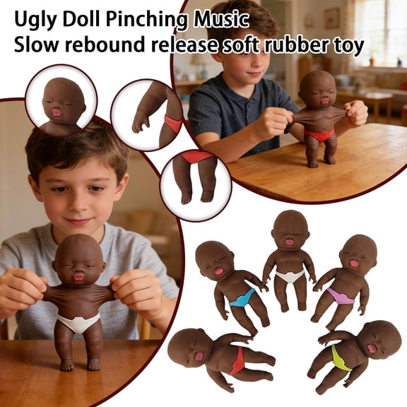 Cute Ugly Doll Slow Rising Squeeze Toy, Soft TPRA Material Stress Relief Fidget Toy, Random Color,For Home Office Decor(3.5In)