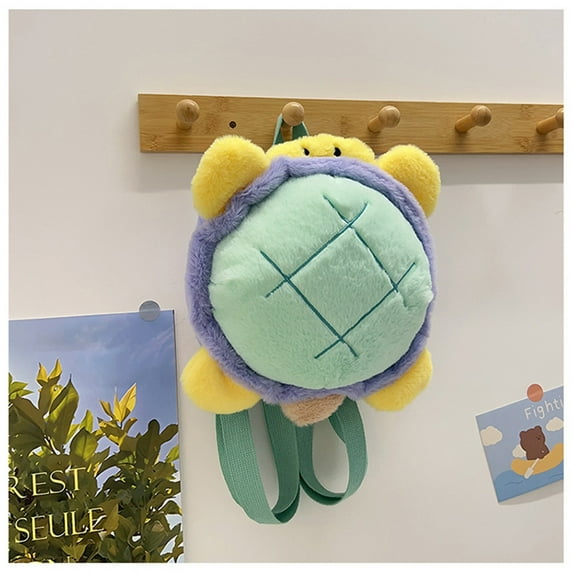 Cute Underwater Animal Plush Backpack Turtle - Soft Stuffed Plush Material, Turtle-Shaped, Underwater Creature Design, Functional As School Bag Daily Carry Travel Pouch - ,