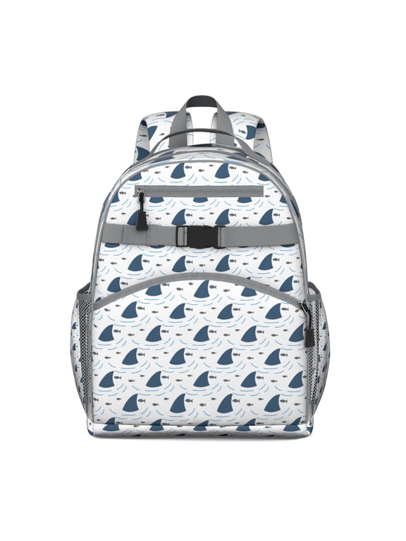 Cute Underwater Dolphin Nautical Students Backpack, Marine Life Ocean Sea Tropical Abstract Colorful Funny Design