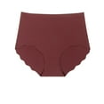 thumbnail image 1 of Cute Underwear for Women Women's Ice Silk High Waisted Seamless Underwear Briefs Panties Womens Seamless Underwear Brown XL, 1 of 2