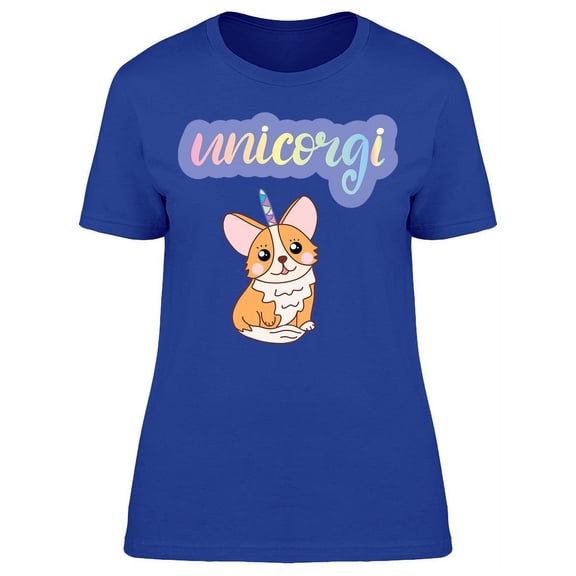 Cute Unicorgi T-Shirt Women -Image by Shutterstock, Female Large