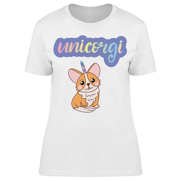 Cute Unicorgi T-Shirt Women -Image by Shutterstock, Female Large