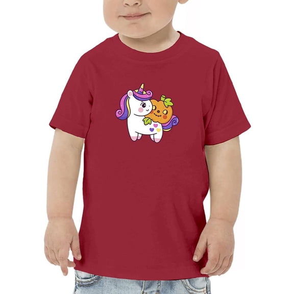 Cute Unicorn And Pumpkin Pals T-Shirt Toddler -Image by Shutterstock,  2 Toddler